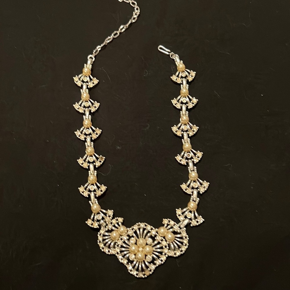 Pearl and glass costume jewelry